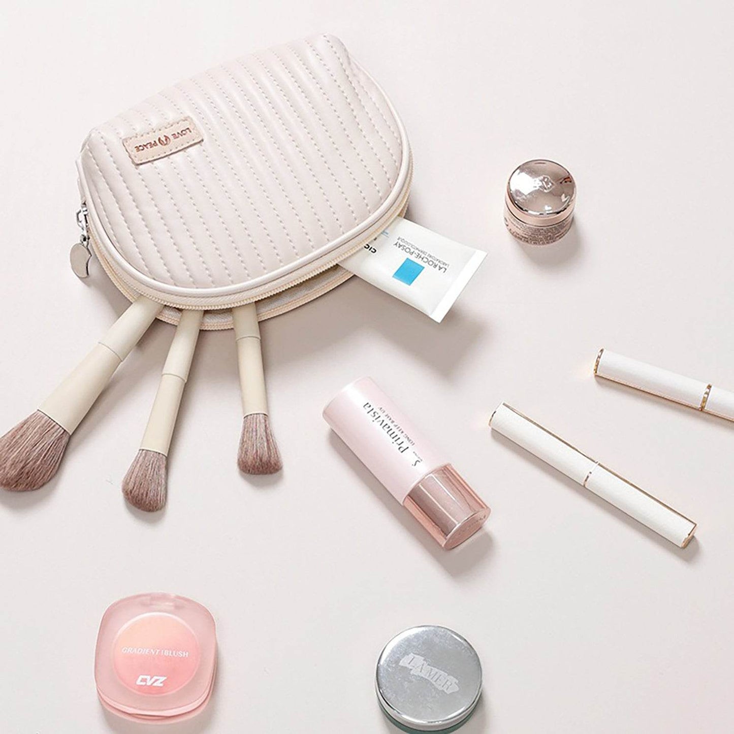 Round Leather Cosmetic Bag - My Store