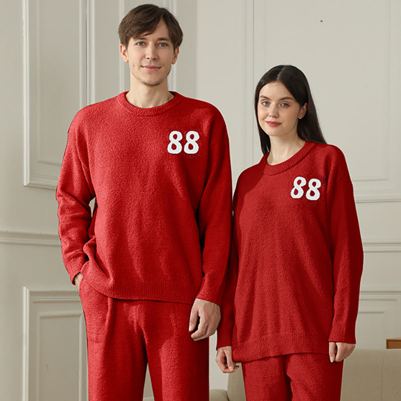 Couple's Half Fleece Sleepwear Set