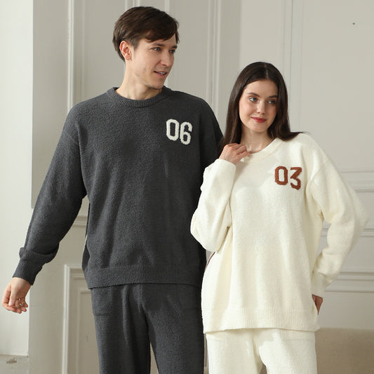 Couple's Half Fleece Sleepwear Set