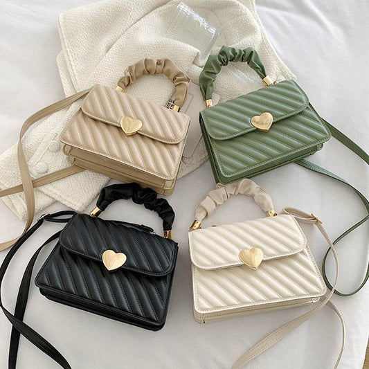 Women Handbags Fashion Chain Shoulder Bags With Love Metal Design - My Store