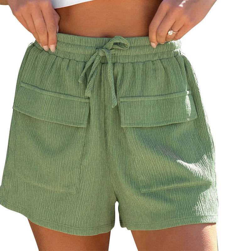 Summer Drawstring Shorts With Pockets - My Store
