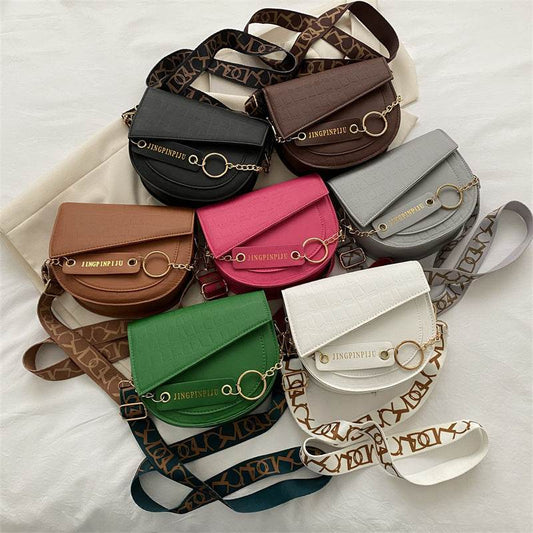 New Fashion Retro Stone Pattern Underarm Saddle Bag - My Store