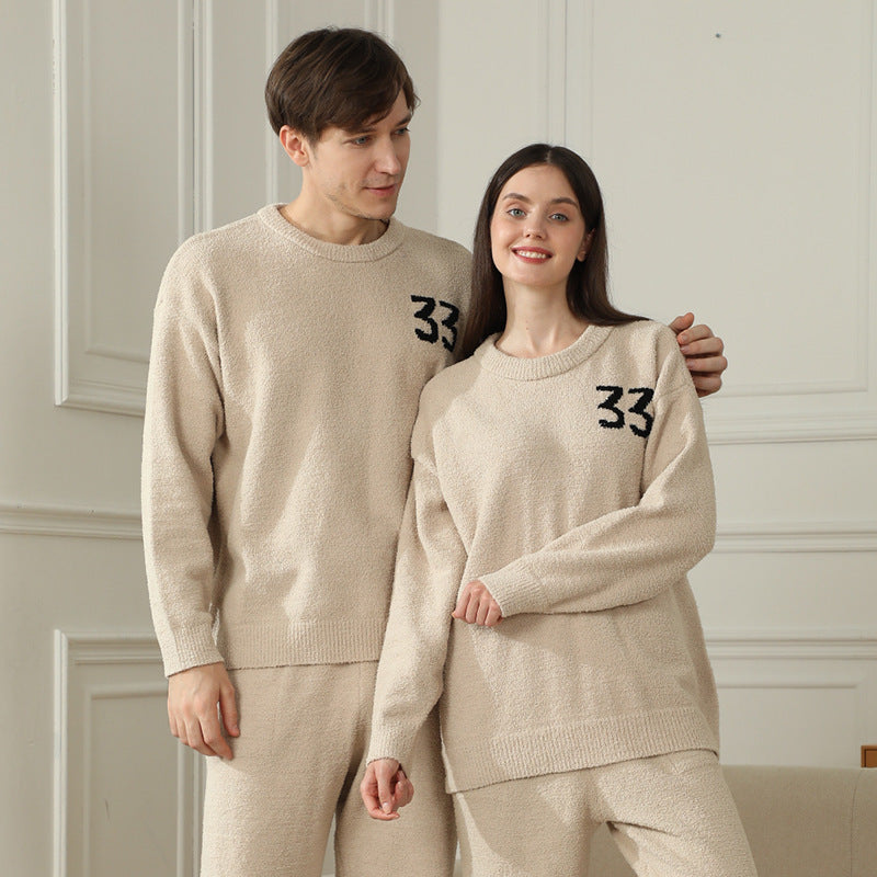Couple's Half Fleece Sleepwear Set