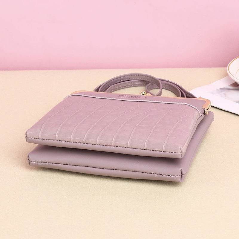 Lock Shoulder Bags Women Alligator Pattern Crossbody Phone Bag - My Store
