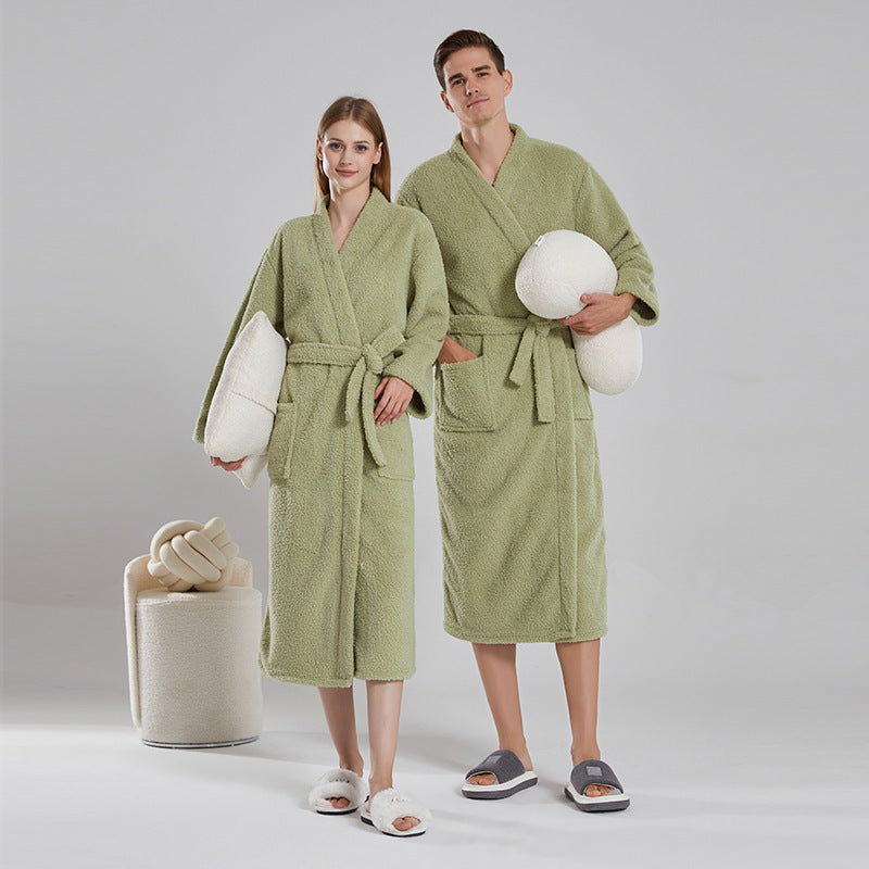 Couple's Coral Bathrobe