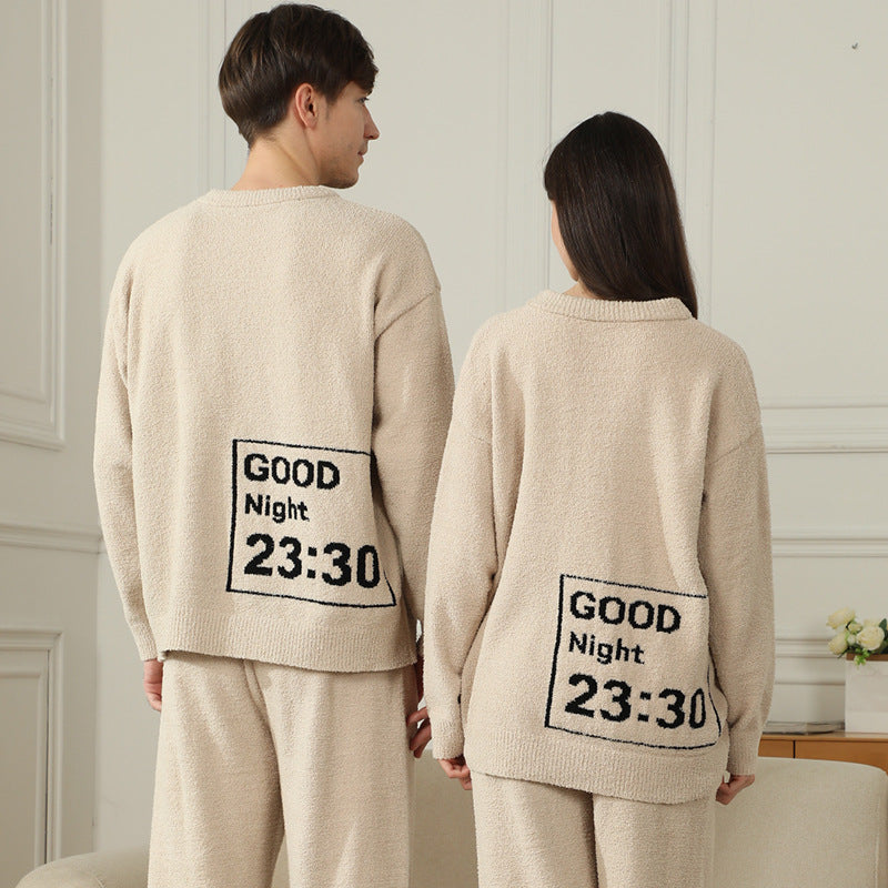 Couple's Half Fleece Sleepwear Set