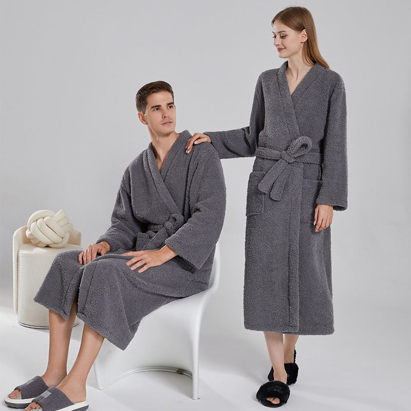 Couple's Coral Bathrobe