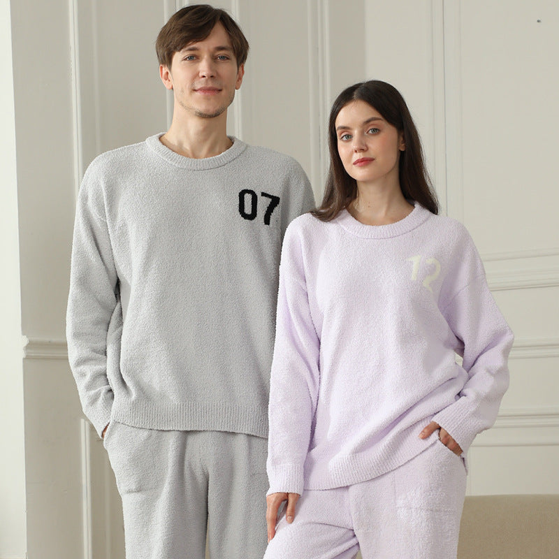 Couple's Half Fleece Sleepwear Set