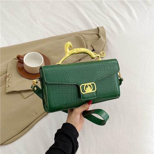 Gold Handle Crossbody Bag - My Store