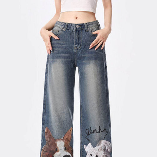 Loose Casual Wide-leg Jeans - My Store