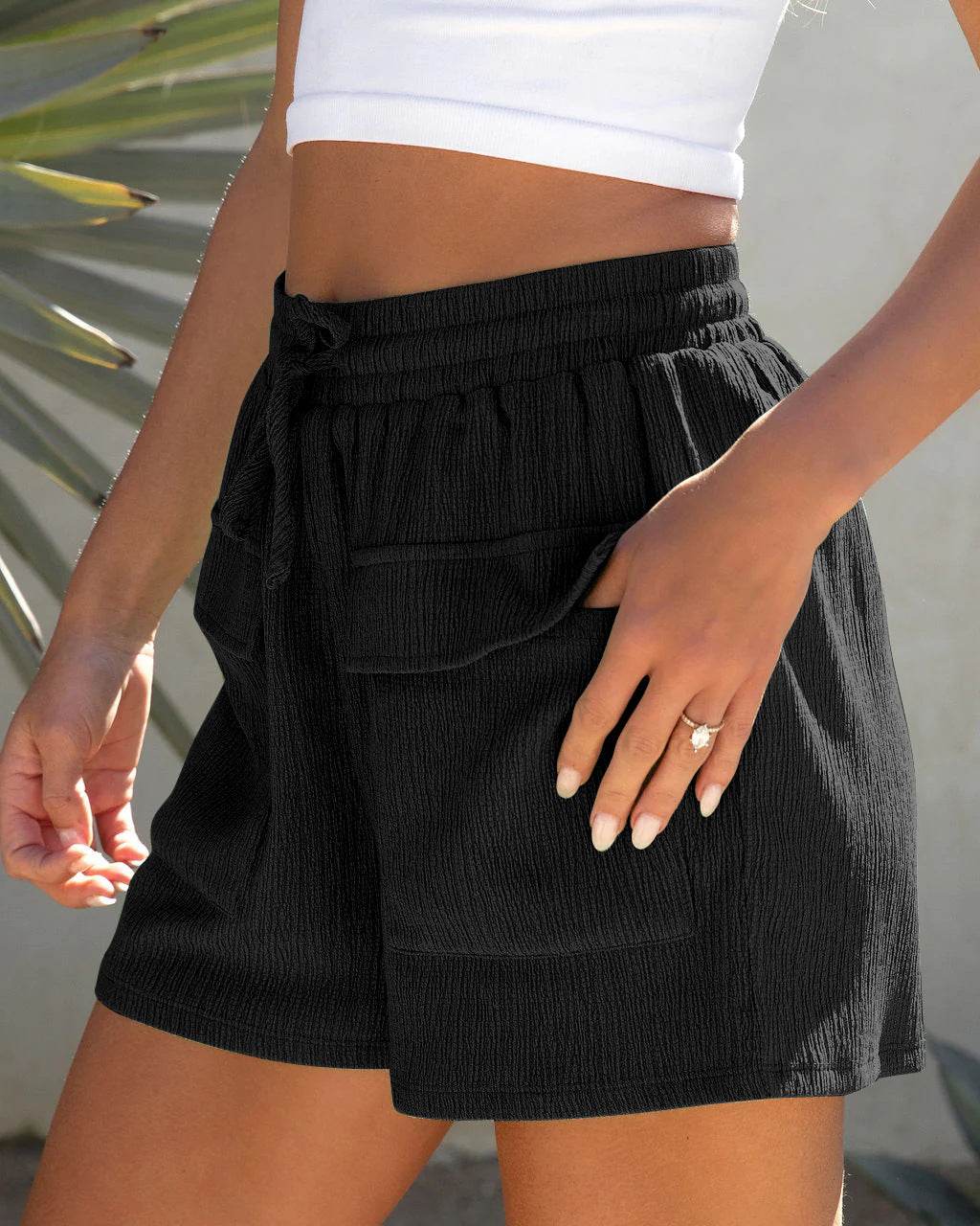 Summer Drawstring Shorts With Pockets - My Store
